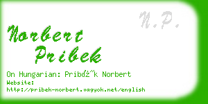 norbert pribek business card